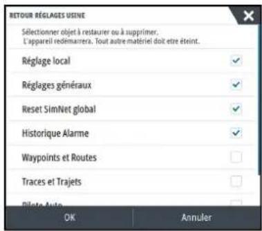 SIMRAD IDS - Retour Réglages Usine - 1