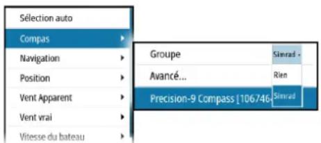 SIMRAD IDS - Sélection d'une source de groupe - 1