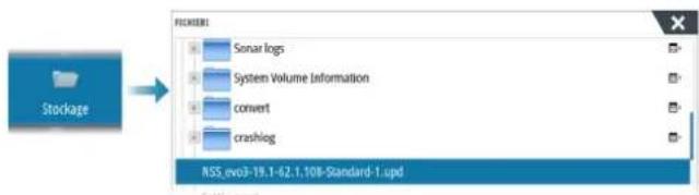SIMRAD IDS - Mise à jour du logiciel de l'écran à partir d'un périphérique de stockage - 1