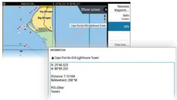 SIMRAD IDS - Affichage des informations sur les éléments de la carte - 1