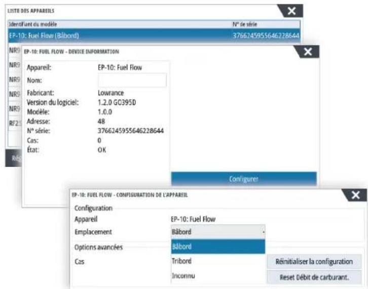 SIMRAD IDS - Configuration du début de carburant - 1