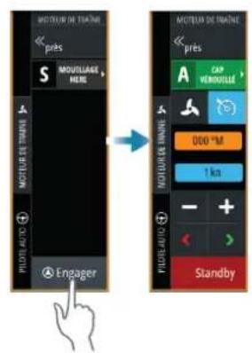 SIMRAD IDS - Activation et désactivation du pilote automatique - 1
