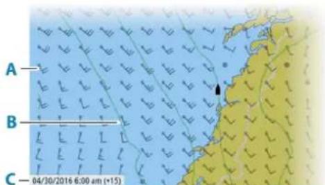 SIMRAD IDS - Affichage de la météo GRIB en superposition - 1