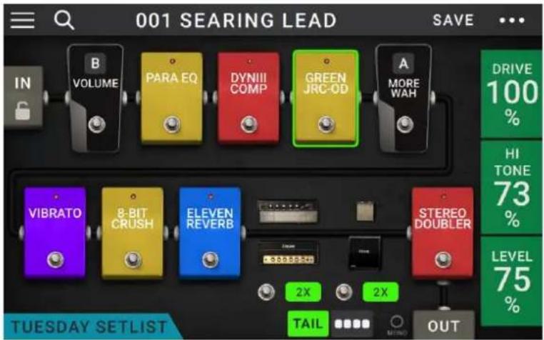 HeadRush Pedalboard - Trajet du signal - 1
