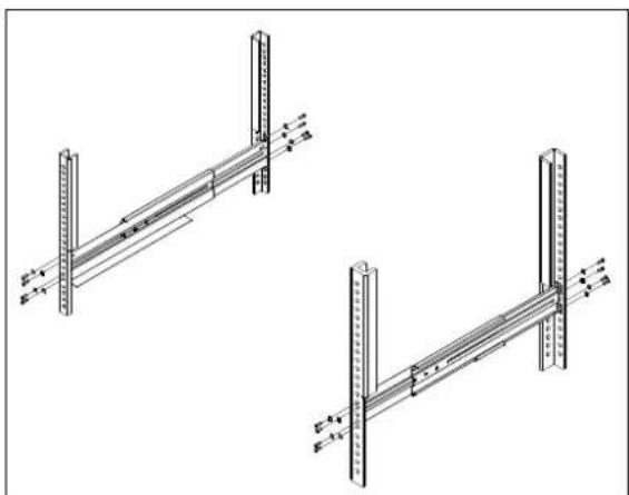 Nitram ELITE PRO 5000ELCDRTXL5U - Étape 3: installation du rail de montage en rack - 1