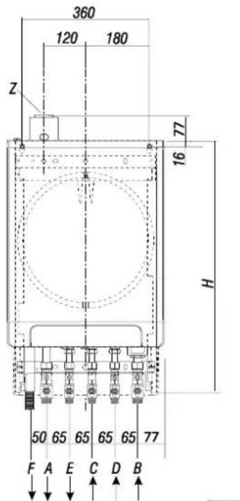 DAIKIN EKOMBG28ABV1 - Wymiary instalacji - 6
