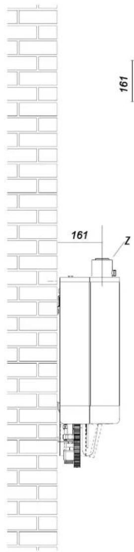 DAIKIN EKOMBG28ABV1 - Abmessungen der Anlage - 1