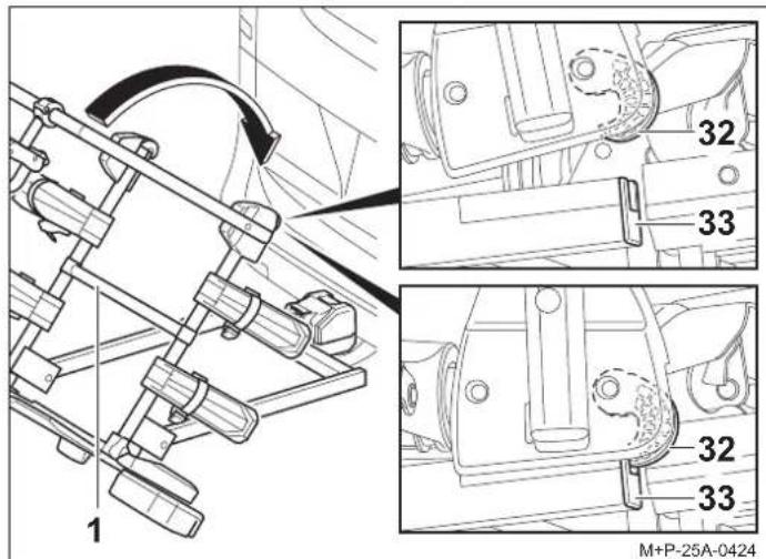 Uebler H21 Z - Folding back the cycle rack - 1