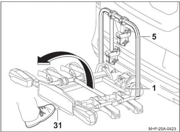 Uebler H21 Z - Basculement du porte-vélos - 1
