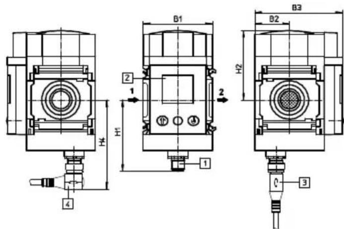 Festo SFAM905000LM2SVM12 - DimensionsSFAM-62 - 1