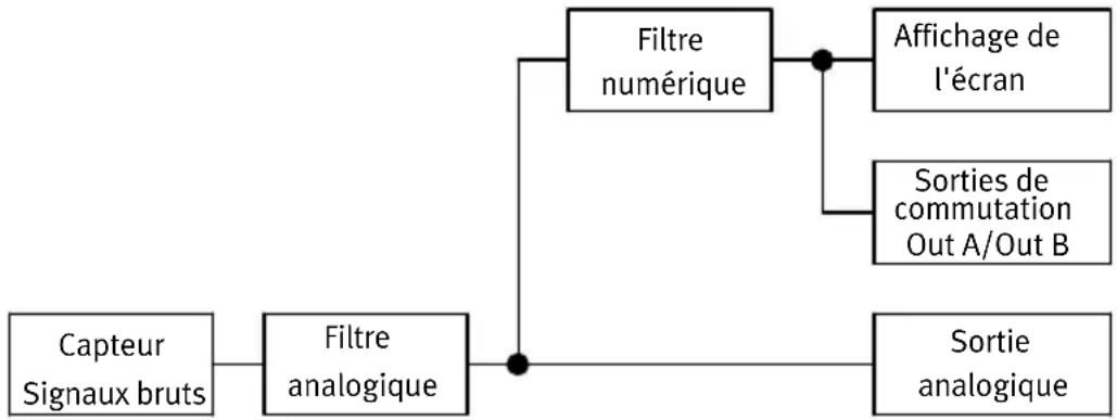 Festo SFAM905000LM2SVM12 - Cheminement des signaux du filtré analogique et du filtrre numérique - 1