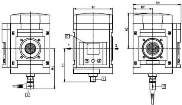 Festo SFAM905000LM2SVM12 - DimensionsSFAM-90 - 1