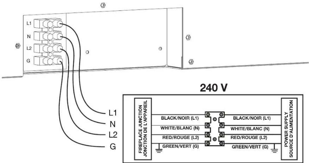 Napoleon Astound FlexMount NEFL50AB - Installation du câblage 240 v - 1