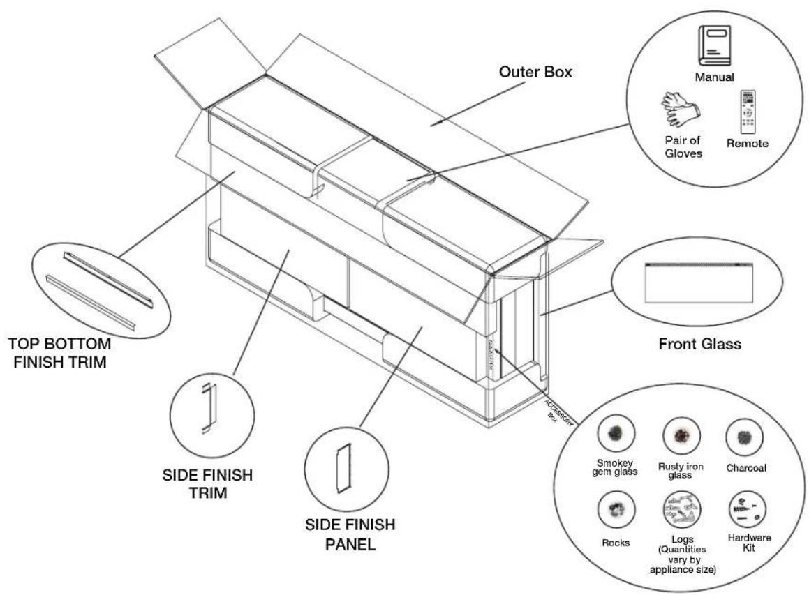 Napoleon Astound FlexMount NEFL50AB - unpacking and testing the appliance - 1