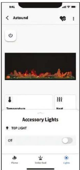 Napoleon Astound FlexMount NEFL50AB - accessory lights settings - 1