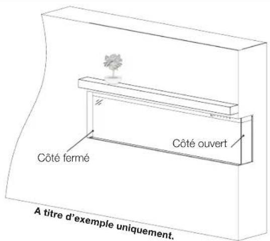Napoleon Astound FlexMount NEFL50AB - Installation avec vue des deux côtés (deux côtés ouverts) - 1