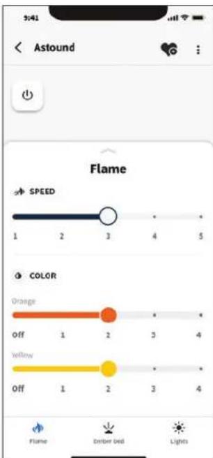 Napoleon Astound FlexMount NEFL50AB - flame setting - 2