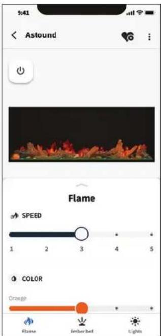 Napoleon Astound FlexMount NEFL50AB - flame setting - 1