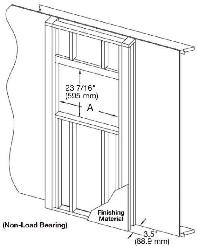 Napoleon Astound FlexMount NEFL50AB - rough framing - 1