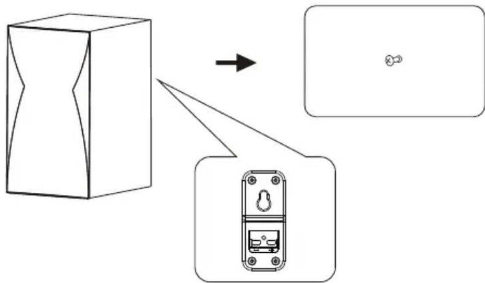 EDIFIER CX7 - Attach satellite speaker to the screw in the wall - 1