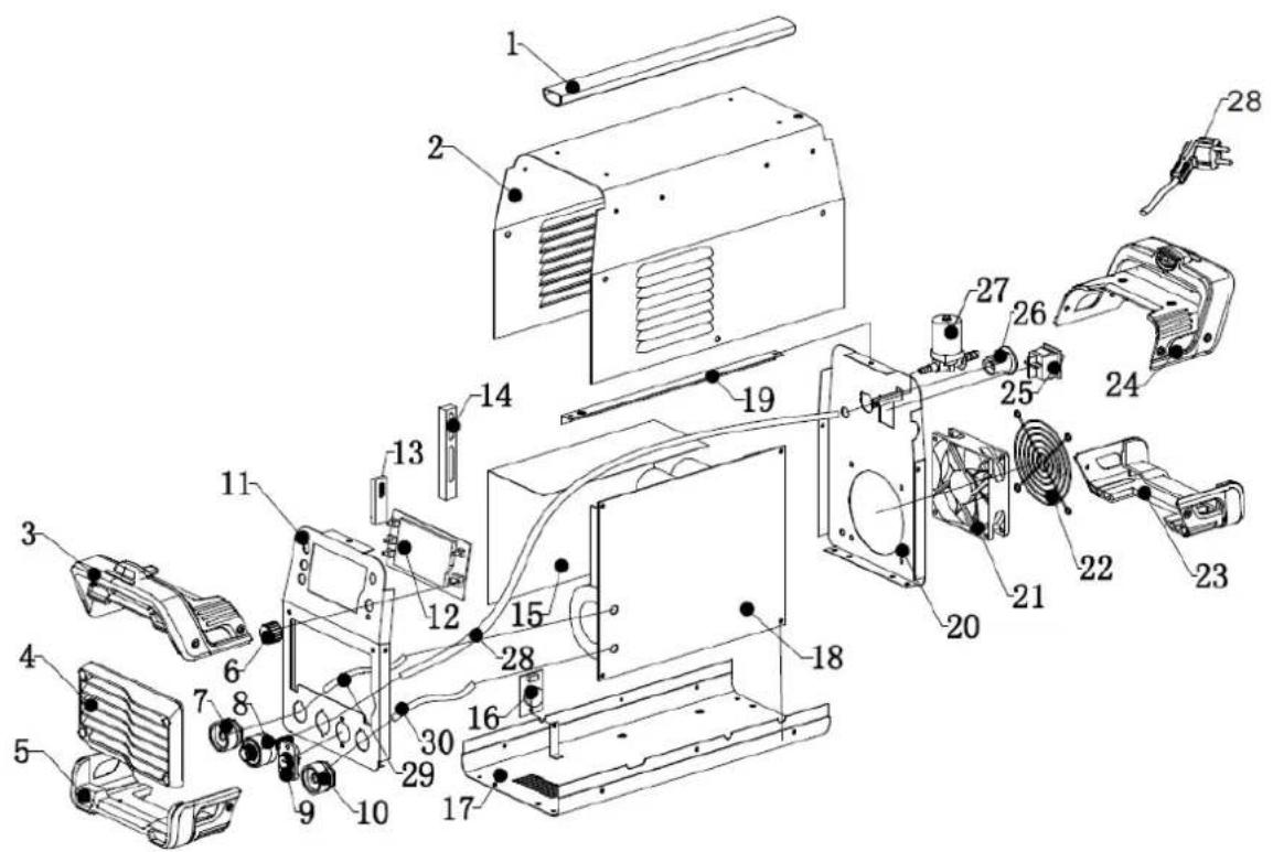 Anova SL160TIG - VUE ÉCLATÉE - 1