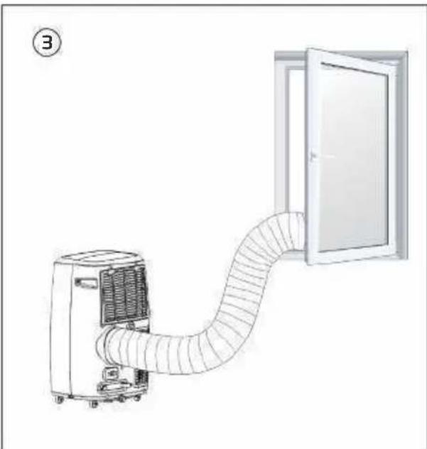 BEKO BP108SAC - Présentation de l'installation du tuyau d'évacuation - 3