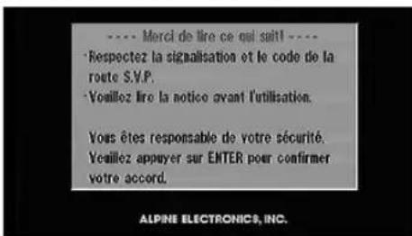 ALPINE NVDV001 - Mise sous et hors tension de l'écran - 5