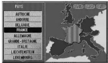 ALPINE NVDV001 - Pour effectuer une recherche dans d'autres pays : - 2