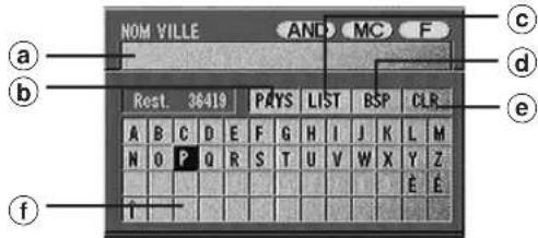 ALPINE NVDV001 - Recherche d'une destination selon l'adresse (nom de ville/rue) (mode élémentaire) - 8