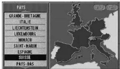ALPINE NVDV001 - Pour effectuer une recherche dans d'autres pays : - 3