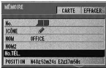 ALPINE NVDV001 - Enregistrement d'un numéro de téléphone - 2