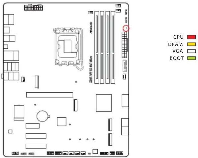 ASROCK Z890 Pro RS WiFi White - Post Status Checker - 1