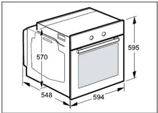 SIEMENS HR472G0B3 - Dimensions de l'appareil - 1