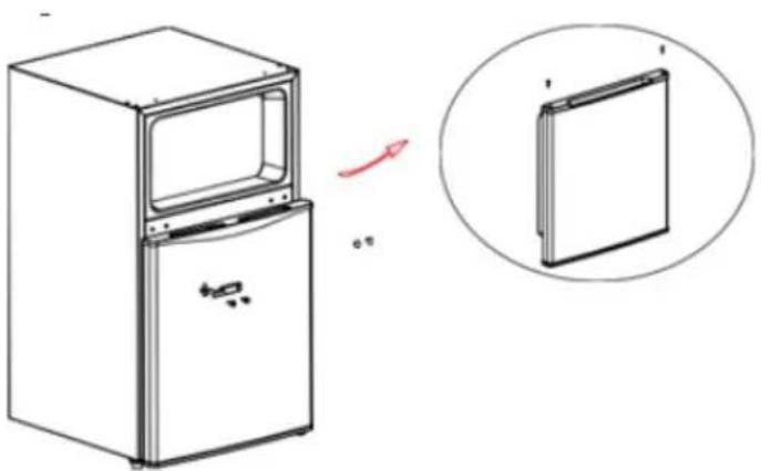NewAir NRF033BK00 - INSTRUCCIONES PARA INVERTIR LA PUERTA - 10