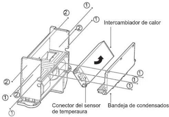Intercambiador de calor Conector del sensor de temperatura Bandeja de condensados