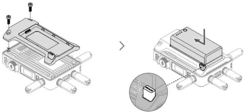 DJI Video Transmitter - 安裝 WB37 智能電池 - 1