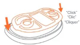 Baby Trend Aspen ELX - TO ATTACH INSERT TRAY PARA SUJETAR LA BANDEJA DE ACCESORIO ATTACHER LE PLATEAU POUR LA TABLETTE - 1