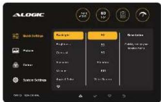 Alogic Edge 34C2KPDSGR - Schnelleinstellungen - 1