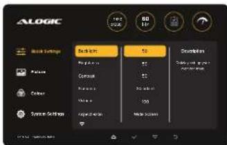 Alogic Edge 34C2KPDSGR - Quick Settings - 1