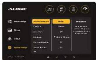 Alogic Edge 34C2KPDSGR - System Settings - 1
