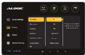 Alogic Edge 34C2KPDSGR - Bildeinstellungen - 1