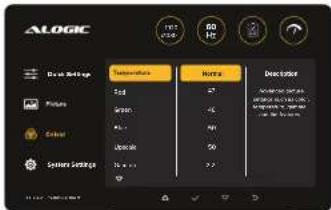 Alogic Edge 34C2KPDSGR - Color Settings - 1