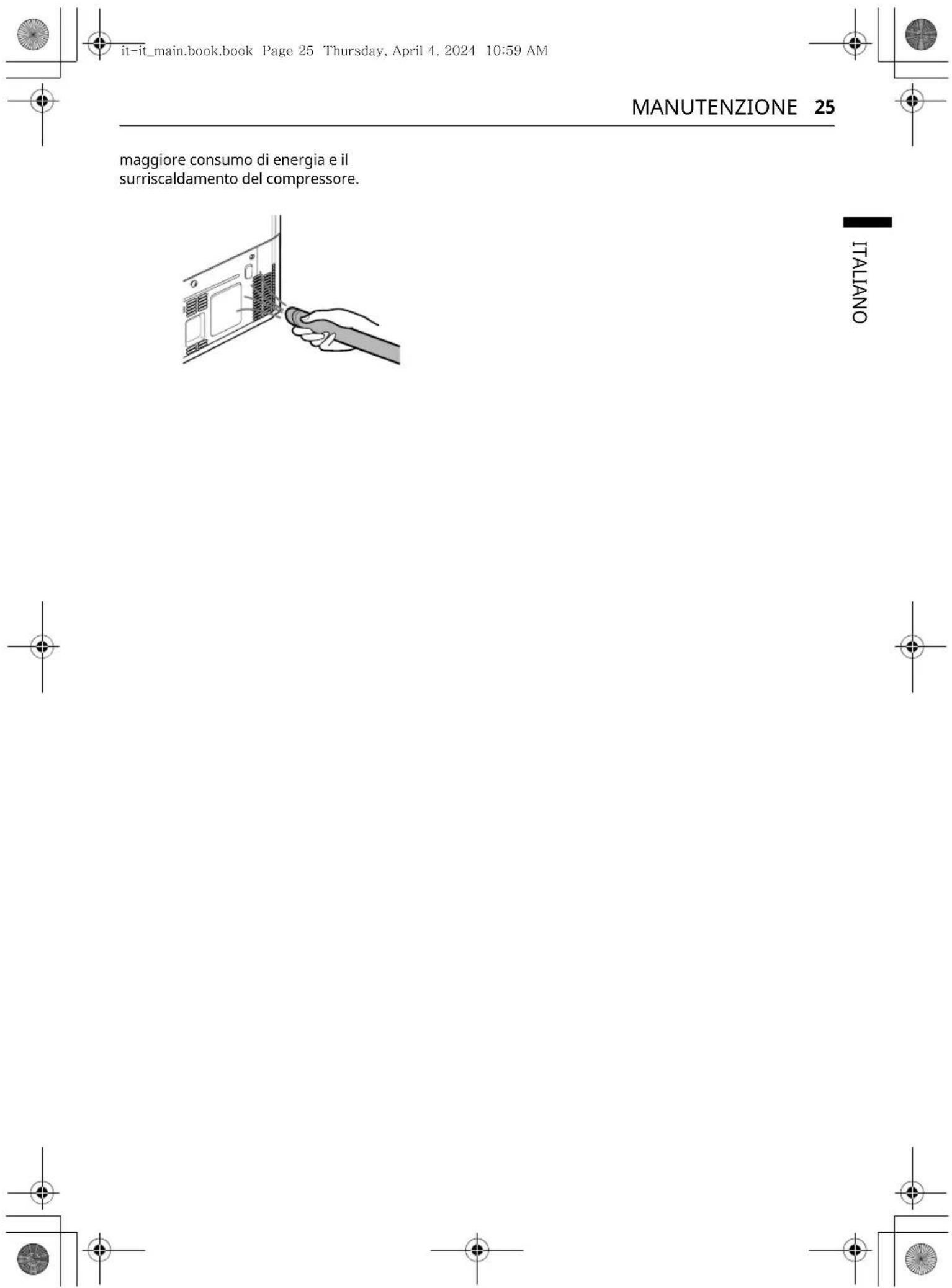 LG GMM41MSBEM - Pulizia della copertura del condensatore - 1