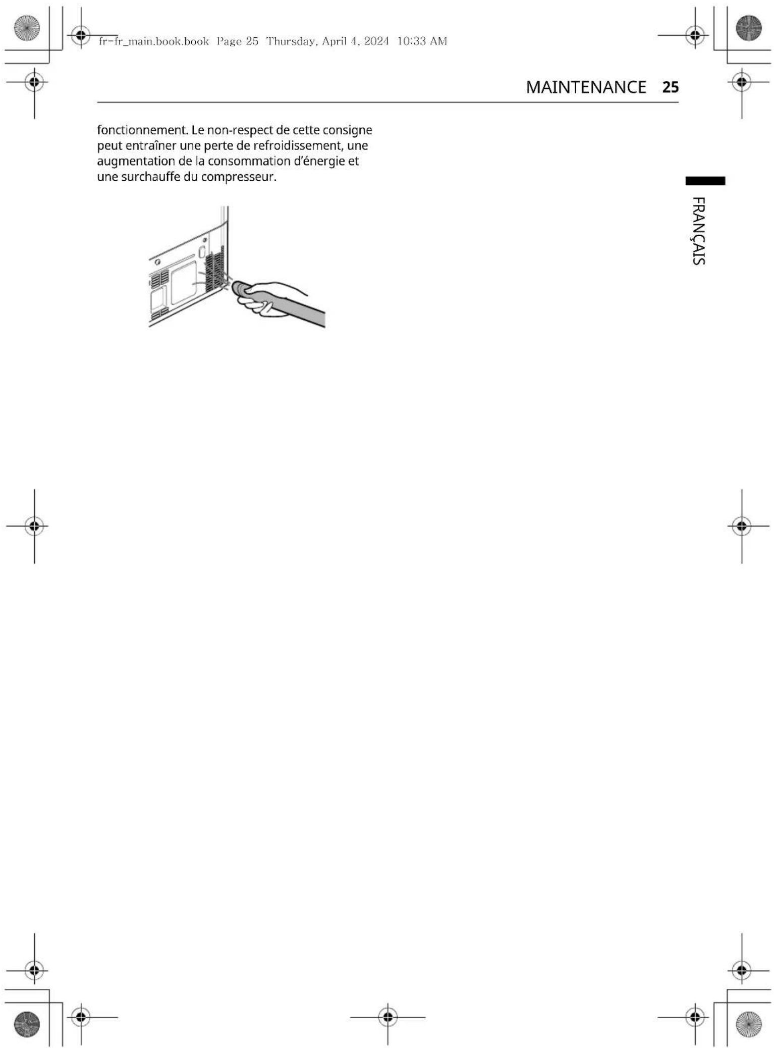 LG GMM41MSBEM - Nettoyage du couvercle du condenseur - 1