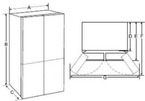 LG GMM41MSBEM - Dimensiones y separaciones - 1