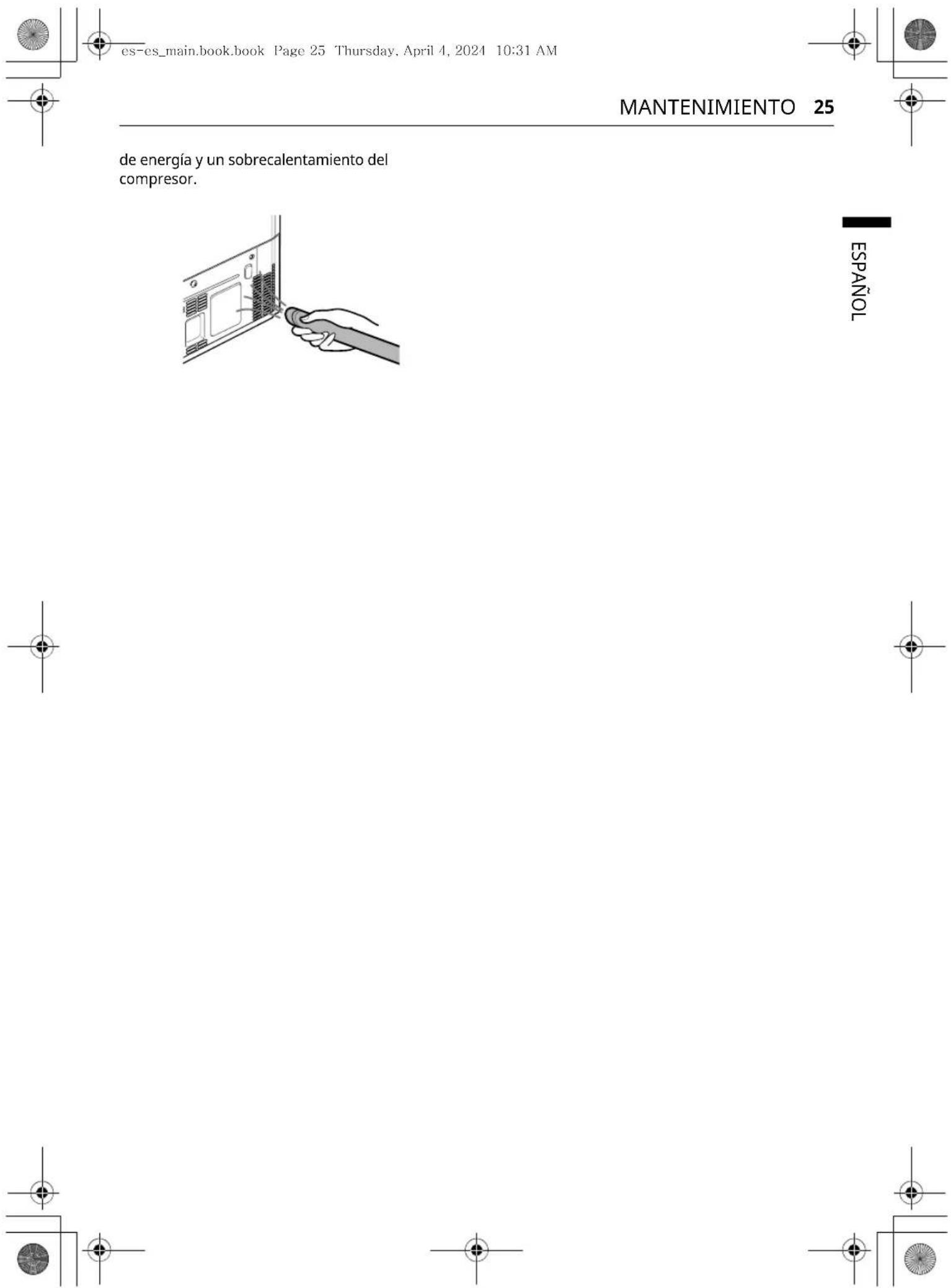 LG GMM41MSBEM - Limpieza de la cubierta del condensador - 1