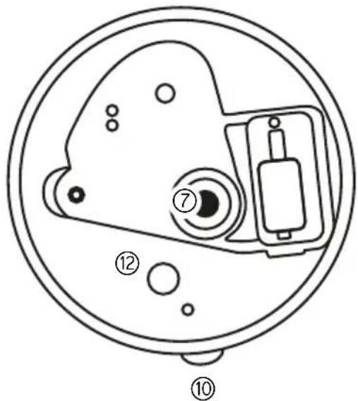Diagram of a mechanical device with numbered parts, likely illustrating a component or assembly.