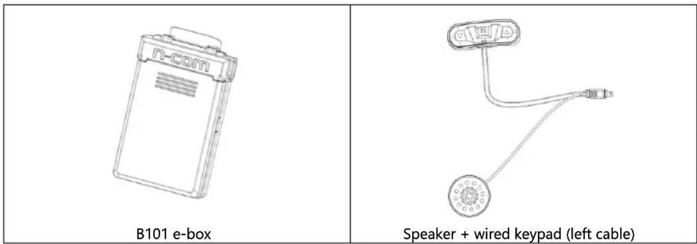 Nolan Ncom B101 R - CONTENT OF THE PACKAGING - 1