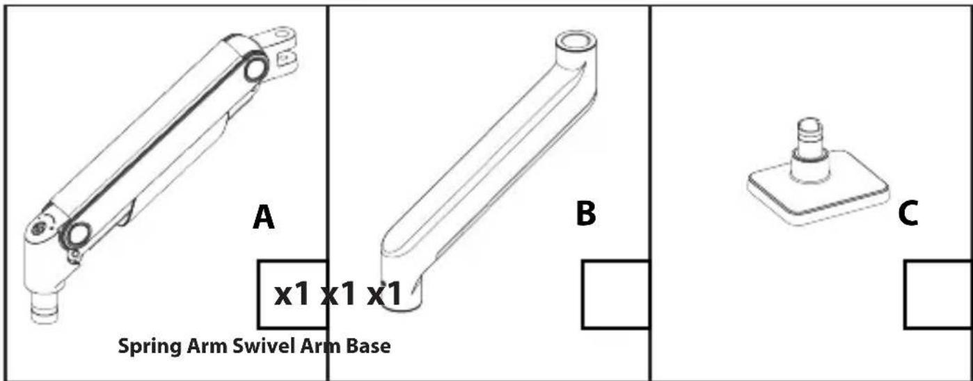 StarTech.com H1M1AG1MONITORARM - Package Contents - 1