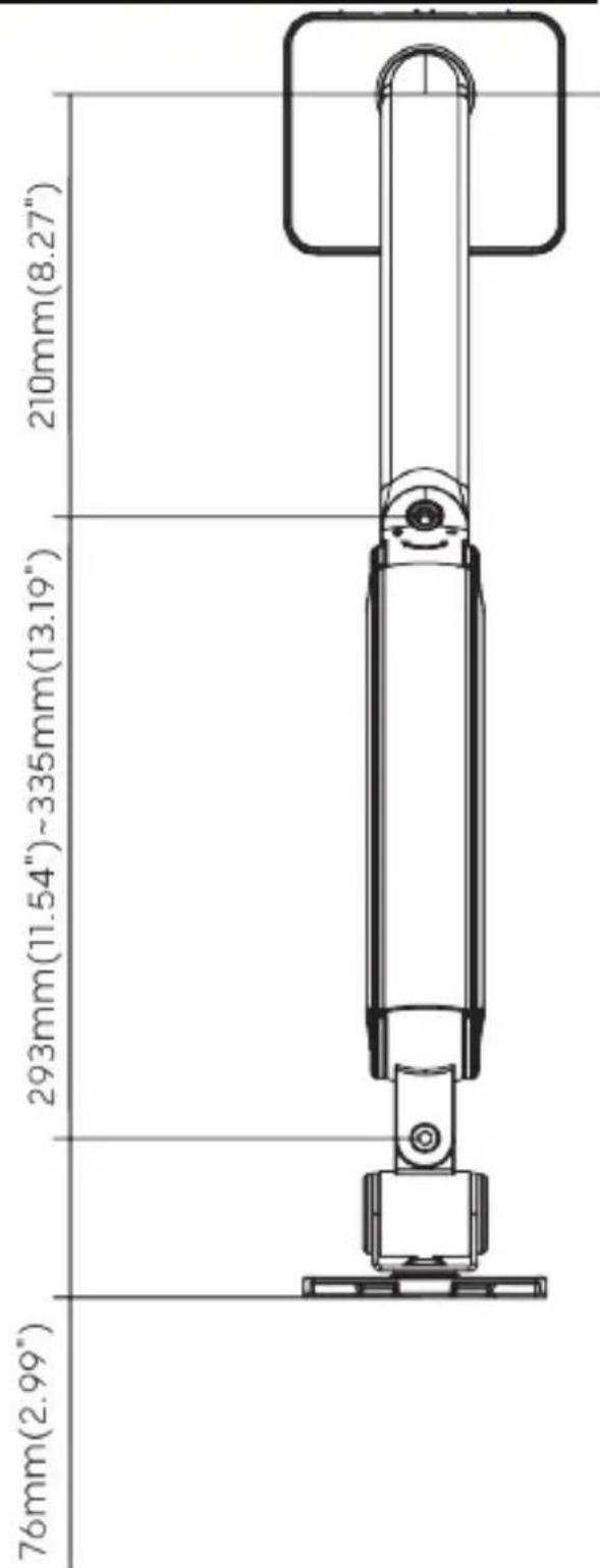 StarTech.com H1M1AG1MONITORARM - Product Diagrams - 3